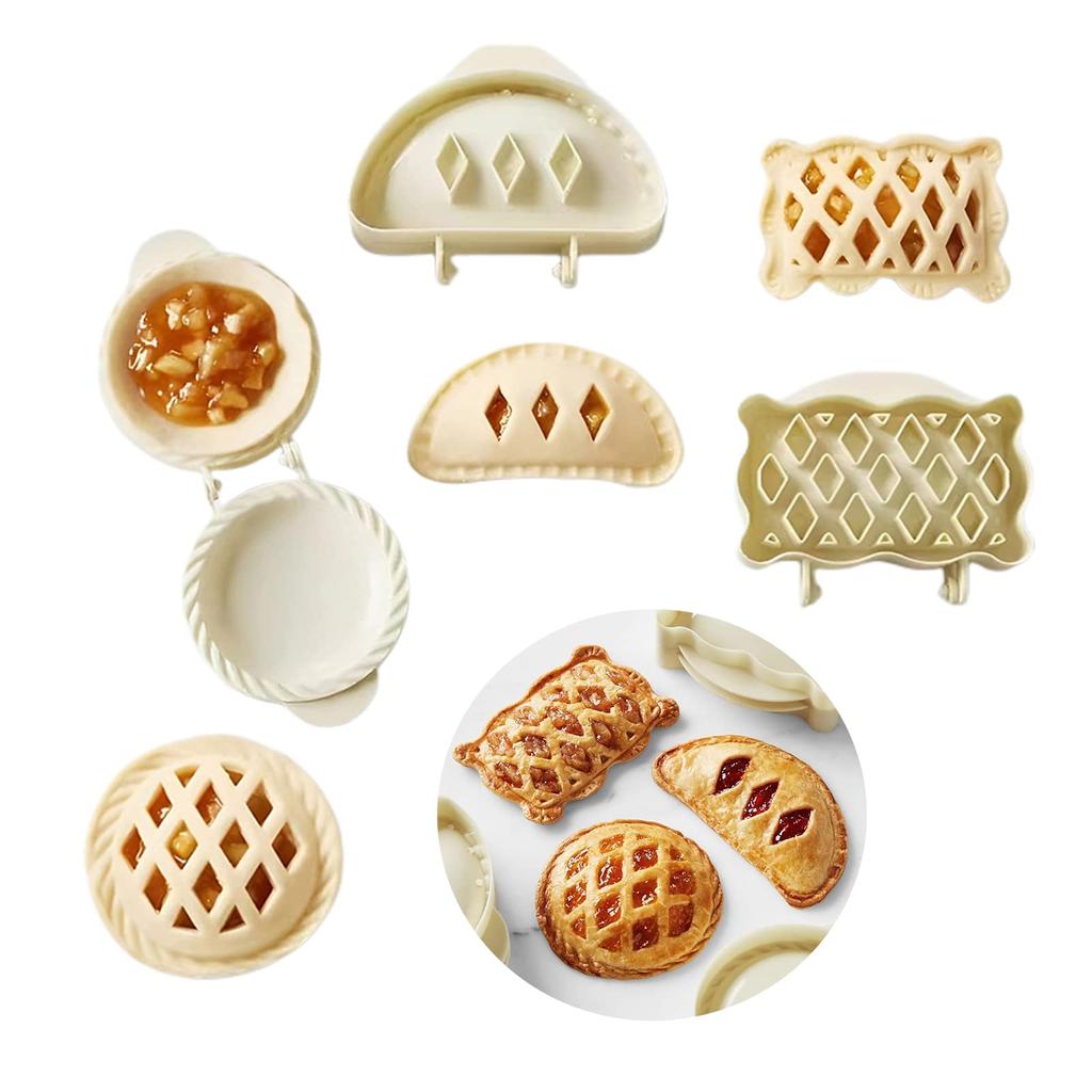 3/4 Pack Hand Pie Molds Party Apple Pie Molds Assorted Shapes of Apples Acorns Pumpkin Mini Pie Mold for Party Food Making