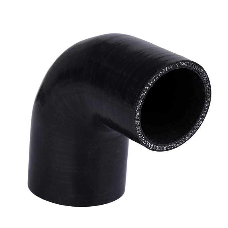 Silicone 2.5 To 2 Inch Id (63Mm To 51Mm) 90 Degree Elbow Reducer - Black