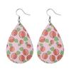 Fashion Leather Earrings Lightweight Faux Leather Leaf Earrings Teardrop Dangle Handmade For Women Girls Jewelry Wholesale