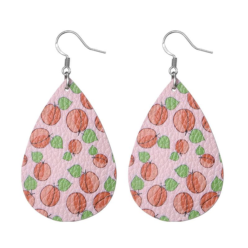 Fashion Leather Earrings Lightweight Faux Leather Leaf Earrings Teardrop Dangle Handmade For Women Girls Jewelry Wholesale