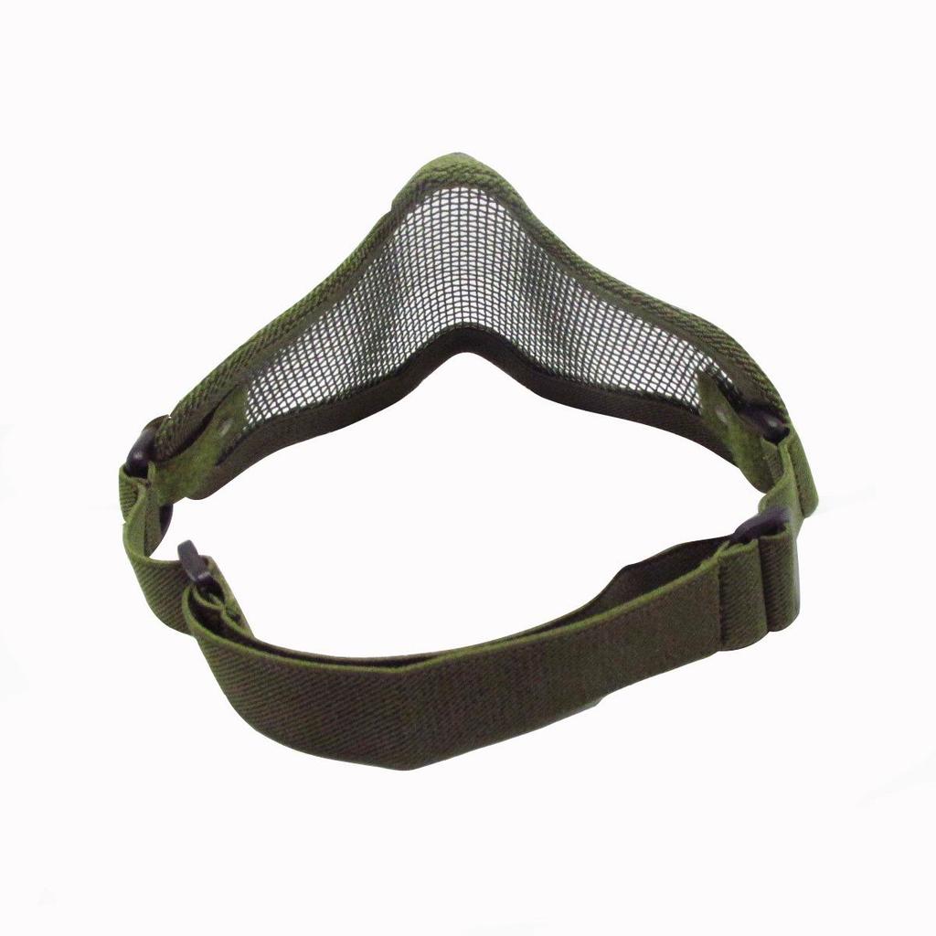 Tactical Outdoor Self-Defense Half Face Steel Mesh Mask for Men and Women