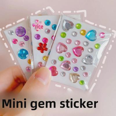 Pegatinas de Joyas de Mini Princesa: Diamante Acrílico de Dibujos Animados para Recompensas DIY de Niños