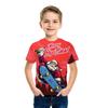 Summer Round Neck 3D Cute Cartoon Christmas Printed T-shirts Fashionable Casual Short Sleeved Children's Boy and Girl Kids Unisex T-shirts