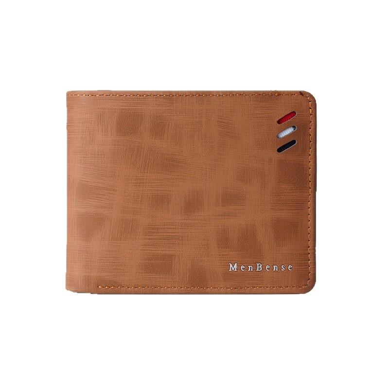New Men'S Wallet Men'S Short Wallet Middle-Aged And Youth Wallet Large Capacity Durable Wallet