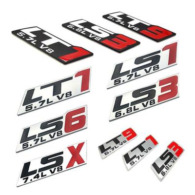 Cayears LS1 LS6 LT1 LT9 5.7L V8 LS3 6.8L LSX 7.4L V8 Adesivo Emblema Emblema Automóvel Estilo de Carro Fir Para Carro Auto Fender Corpo Traseiro Tampa Do Porta-malas
