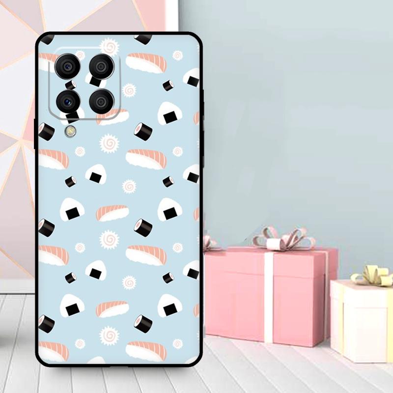 Kawaii Sushi Pattern Case For Samsung Galaxy M35 M56 M12 M06 M32 M52 M55 M15 M11 M13 M14 M16 M36 M31 M53 M34 M54