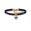 Unique Black Chocker Necklace Premium Short Chain For Women With Rhinestone Embellishments