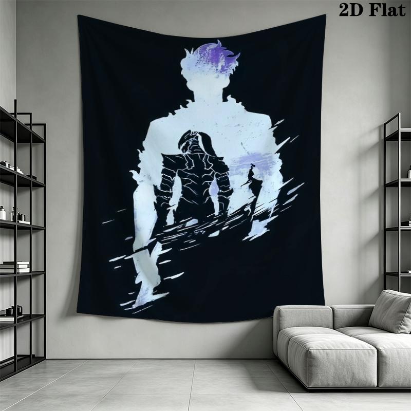 Solo Leveling Wall Tapestry Aesthetic Wall Hanging Printed Fabric Blanket Decorative Tapestries for Bedroom Living Room Home Decor