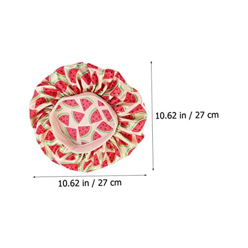 Kids Shower Cap 3 Pack, Stretch Sleep Cap, Baby Bath Hat, Adjustable Waterproof Shower Cap for Hair Care, Soft Satin Material