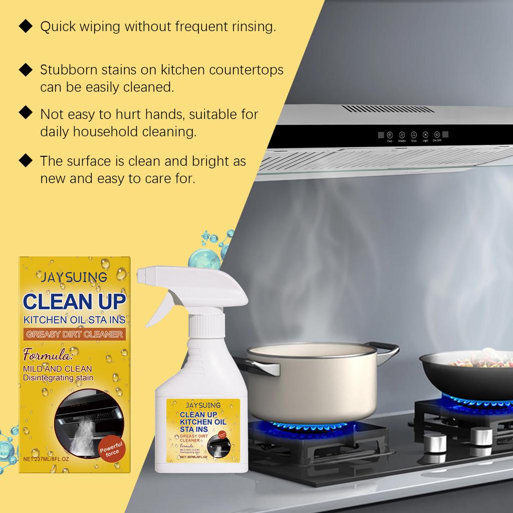 237MLVersatile Oil Stain Cleaning Agents Kitchen Oil Remover Degreaser Spray Strong Dissolve Grease Oil Stain Cleaner Kitchen Co