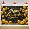 Sfondo a Tema Anniversario Coppia Matrimonio Amicizia Festa di Anniversario Articoli Decorativi Palloncino Banner Rosa Oro
