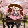 1PC Chibi Sakura Umbrella-8-Rib Reinforced, Automatic Open, Lightweight & Durable, Cute Fashion Accessory for Outdoor-Y0394