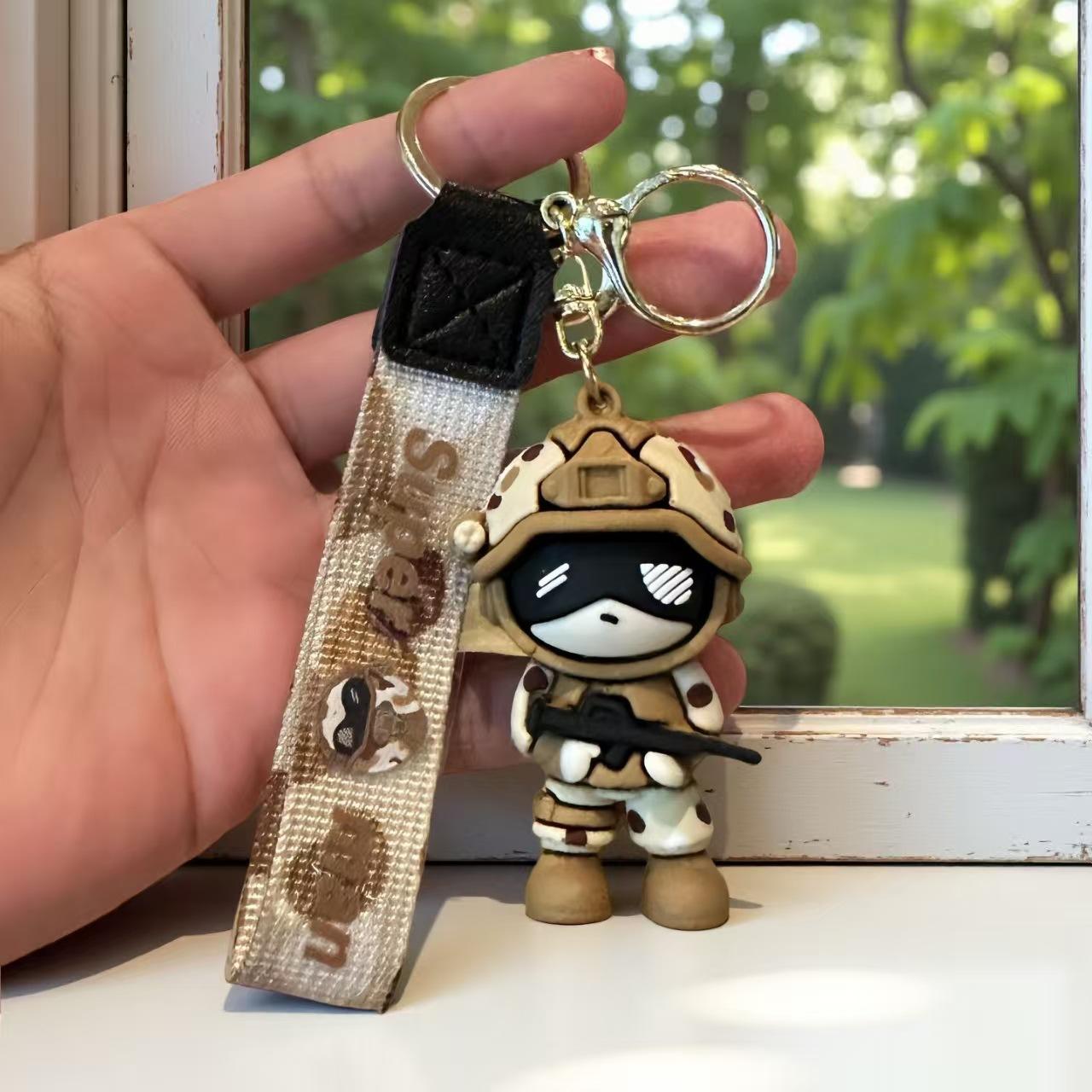 Special Forces Keychain Men S And Women S Exquisite Cartoon Doll Soldier Creative Schoolbag Gift Key Chain Small Gift Pendant