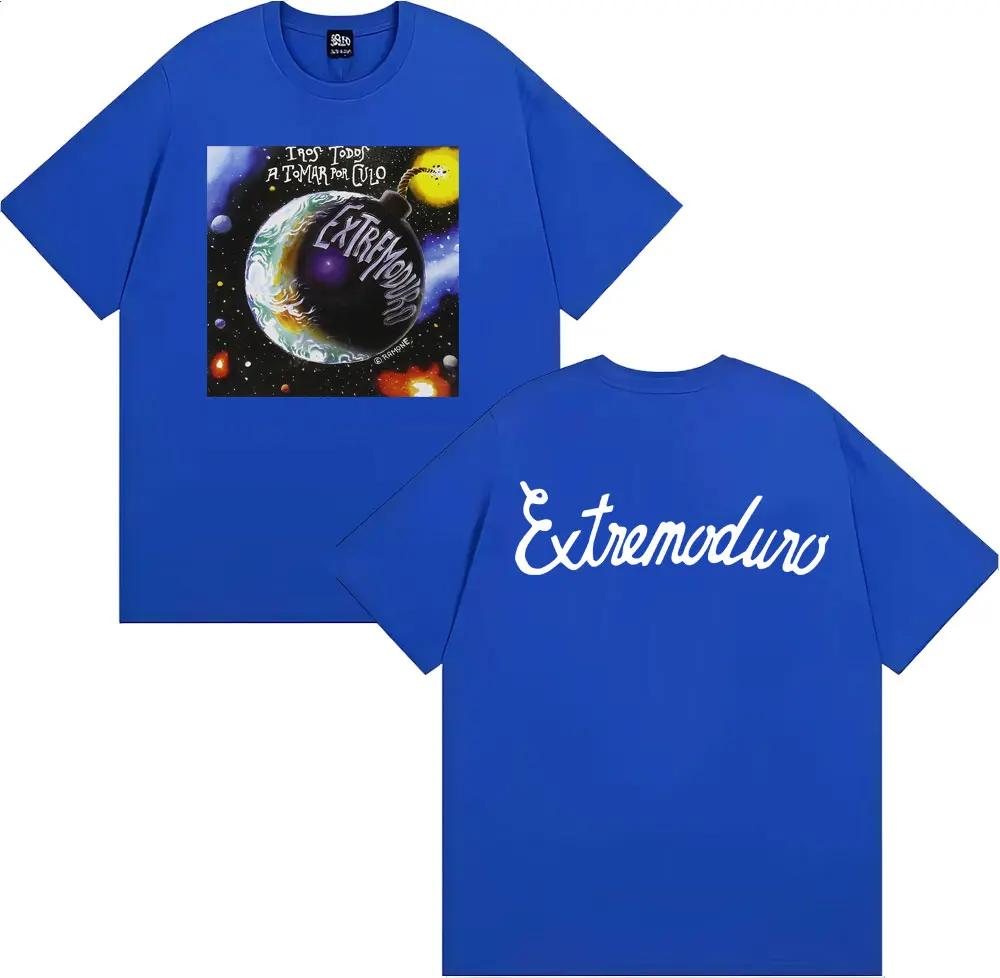 Rock Band EXTREMODURO's Tour Printed Men's T-shirt, Casual and Trendy Street T-shirt, Casual Pure Cotton Short-sleeved T-shirt