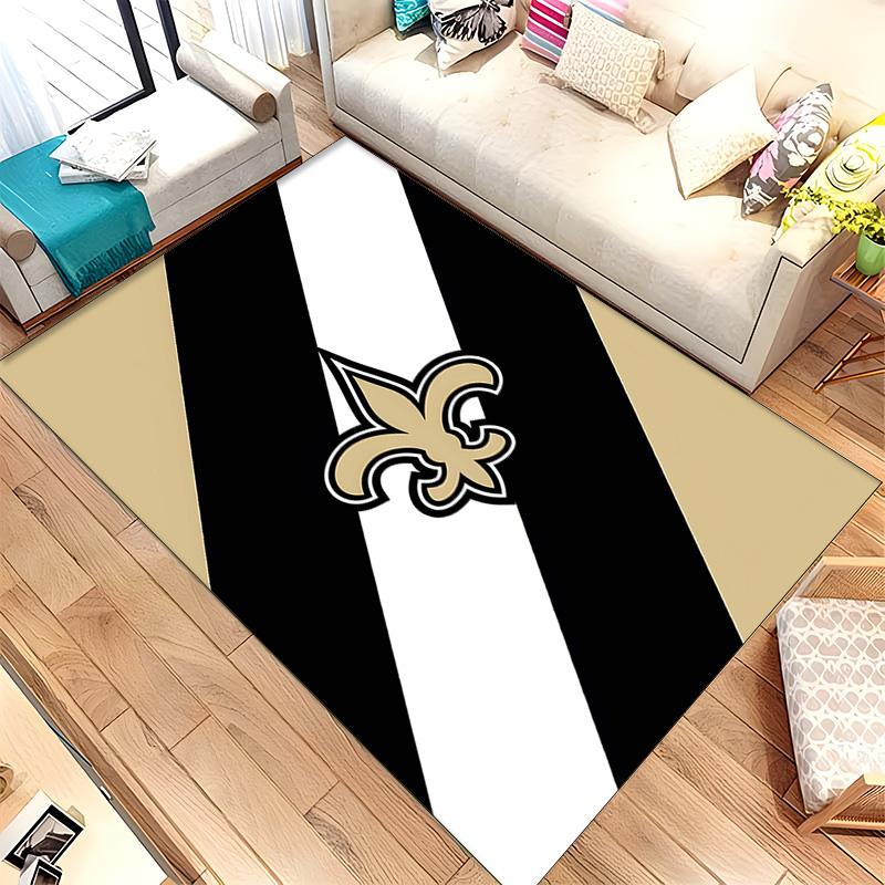 New Orleans Saints (5) Rug Suitable For Living Rooms Bedrooms Computer Rooms Dining Areas And Placement Under Tables And Chairs Also An Ideal Choice F