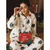 Winter Pajama Sets for Women Multicolor Animal Floral Print Long Sleeve Loungewear High Quality Sleepwear
