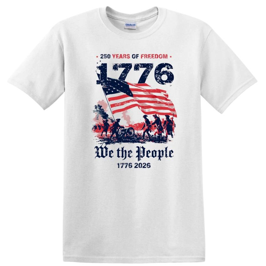 250 Years Freedom T Shirt 1776 We The People Revolutionary War Flag Vintage Tee M