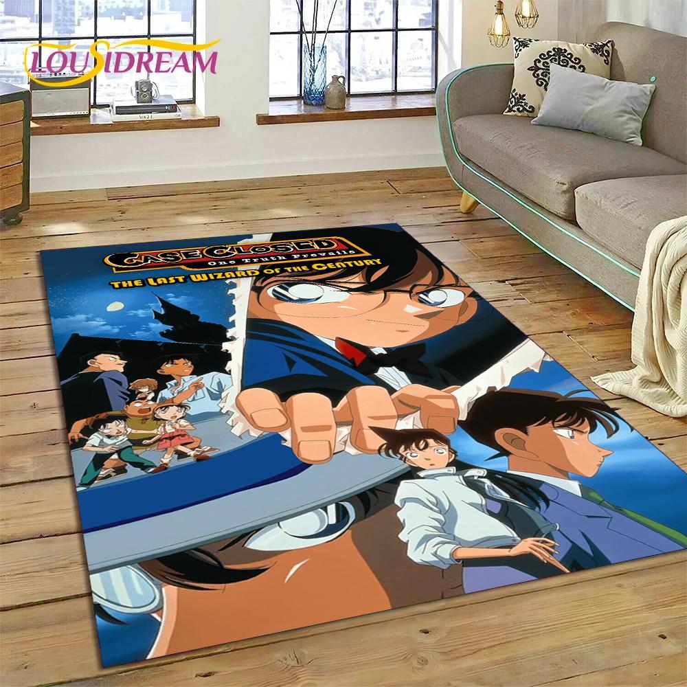 Anime Detective Conan Cartoon Rug Carpet for Living Room Bedroom Home Decor,Floor Mat Non-slip Decoration for Sofa Doormat Gift