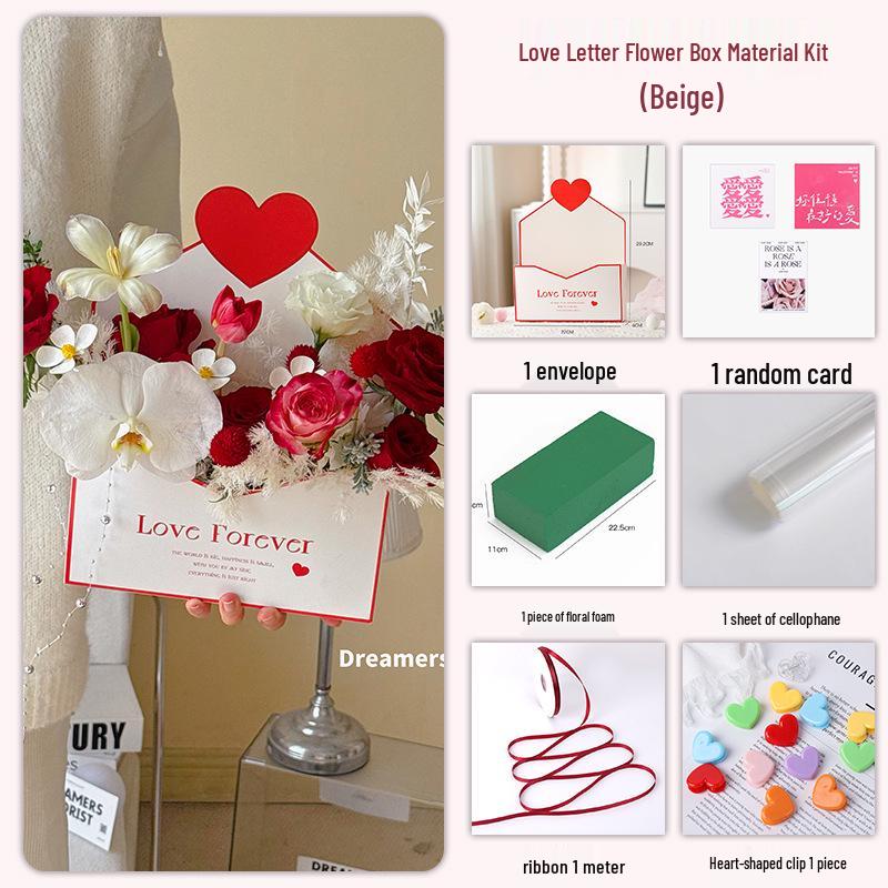 Zhuo Lan DIY Flower Bouquet Kit: Handmade Envelope Box for Flower Arranging & Gift-Giving