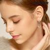 Circle Q One-Touch Silver Earrings Gisvee107