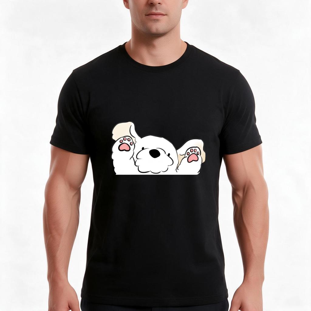 Hello Puppy Tshirt Summer Casual Cotton Tee Oversized Streetwear Tops Vintage Graphic Print Loose Fit Short Sleeve