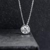 925 Sterling Silver Moissanite Pendant Necklace, Women's Versatile Fashion, Ideal for Valentine's Day or Birthday Gift