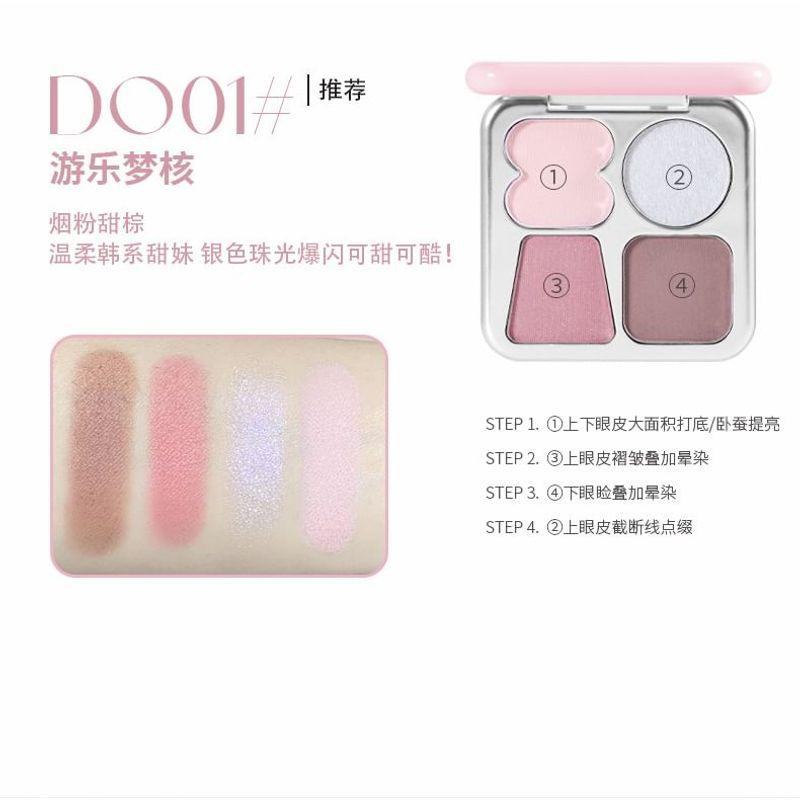 Biya - Joyful Dream 4-Color Eyeshadow Palette - 4 Types
