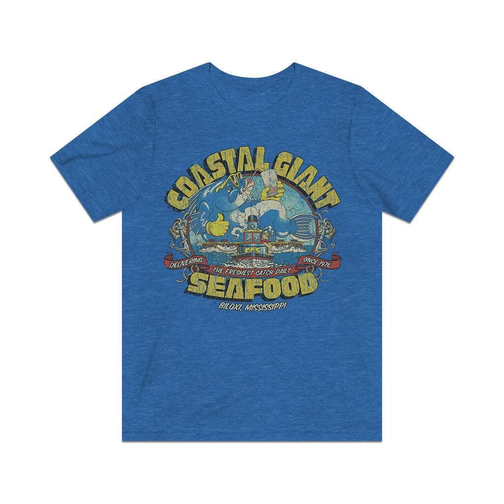 Coastal Giant Seafood 1976 Vintage Men s T shirt 3XL