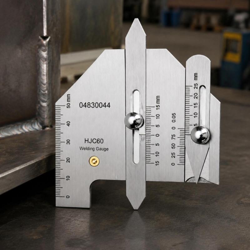 Welding Inspection Gauge Instrument, Steel Measuring Tool with Adjustable Slides for Width, Spacing, and Joint Preparation