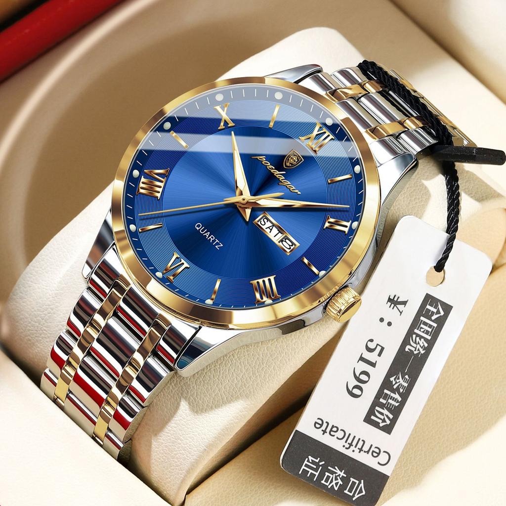 Ultra-Thin Men'S Watch Waterproof Luminous Calendar Watch