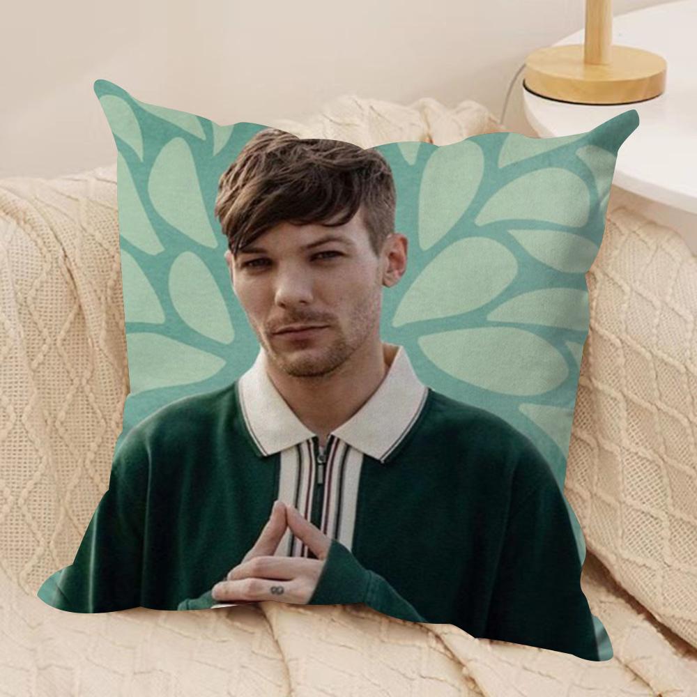 Louis Singer Tomlinsons Kissenbezug Seidiger Kurzer Plüsch Beidseitig Bedruckter Kissenbezug für Sofa Alle Jahreszeiten Heimdekoration Geschenk
