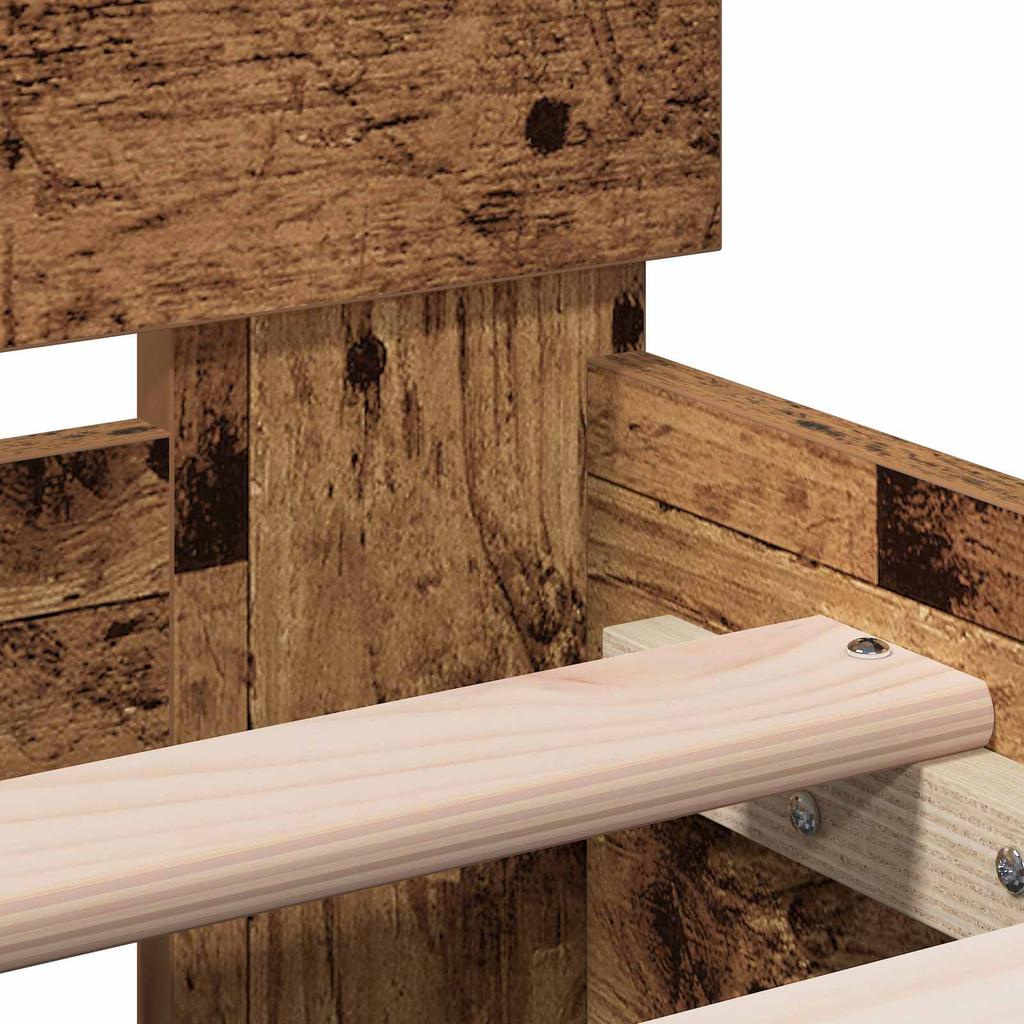 Bed Frame Reclaimed Wood 80 x 200 cm Engineered Wood