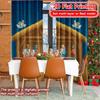 2D FLAT PRINTING 2pcs Curtains (Without Rod) Christmas Nativity Scene Holiday Easter Printed Curtains Machine Washable Fabric