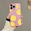 Striped Fruit Pattern Laser Phone Case For IPhone 15 17 Pro Max 16 14 Pro Max Plus 12 11 13 Mini Pro Max Shockproof Back Covers