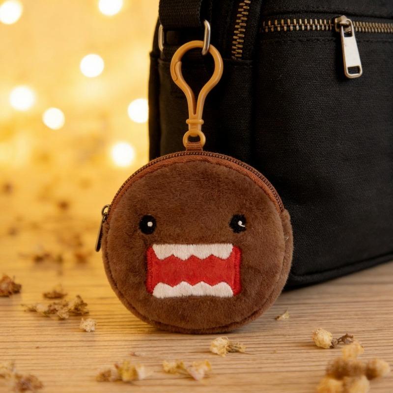 Kawaii Süßer Domo Kun Plüsch Schlüsselanhänger Anime Schlüsselanhänger Anhänger für Tasche Schlüssel Geschenk Sammlung