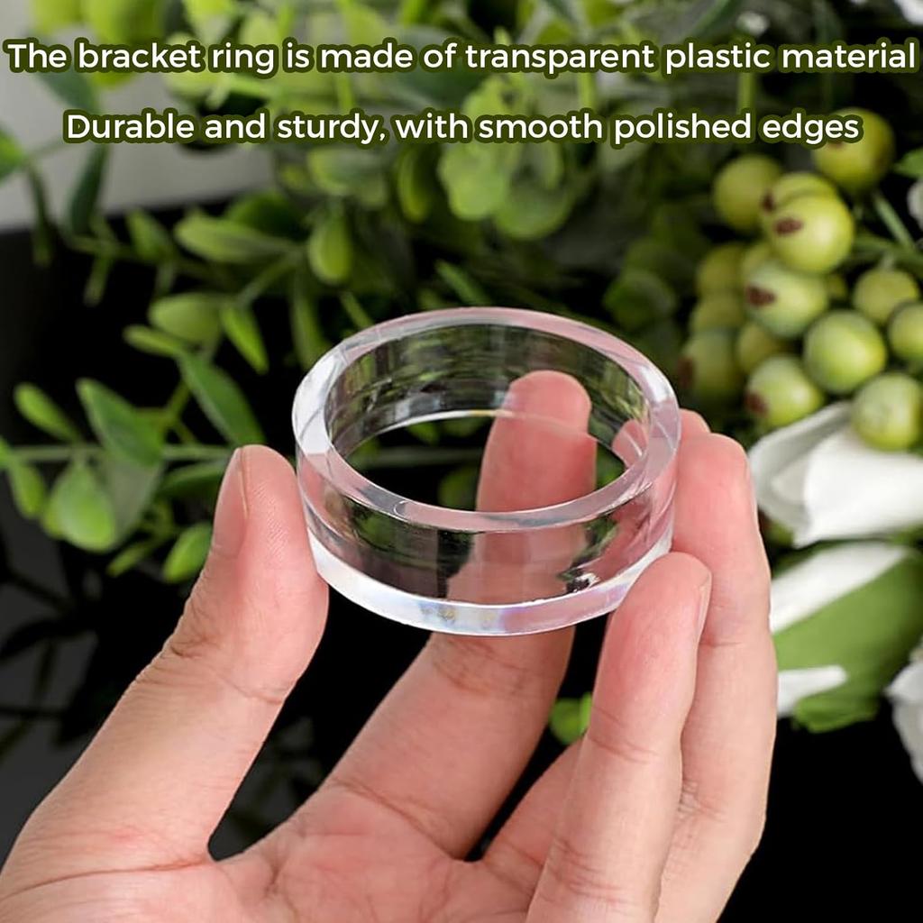 15 acrylic display stands, transparent ring baseball stands, plastic circular golf ball stands, baseball tennis series, used for decorating eggs,