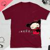 Pucca and Garu Cute Love Cat T Shirt Women Cotton Short Sleeve Kawaii Print Tshirt Funny Cartoon Graphic TShirts Woman Clothing