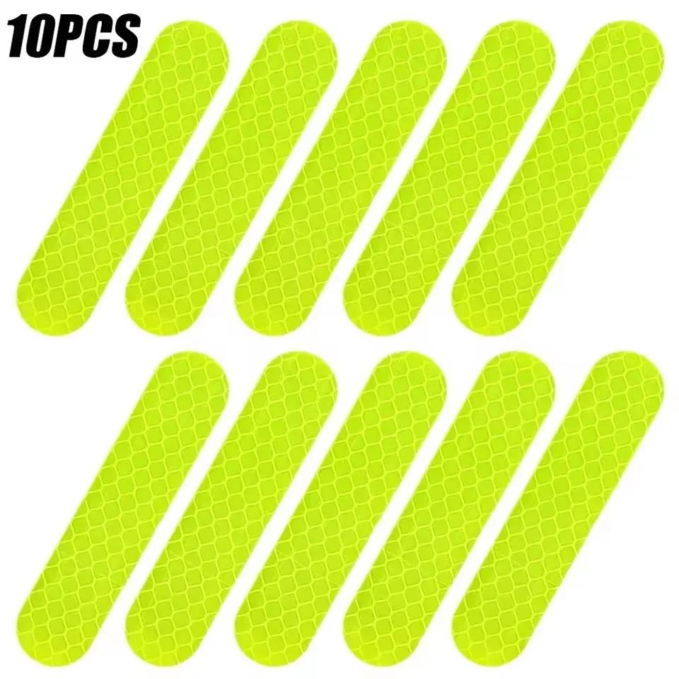80-10PC Universal Safety Warning Reflective Stickers for Car Helmet Reflect All Light Sources Motorcycle Helmet Stickers for Car
