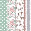 Newcastle Classics Cotton Muslin Swaddles Japanese Soft and Fluffy Horses 120cm x Ages (Official Product) - Blankets, & Roses, 120cm, 0+ Months,
