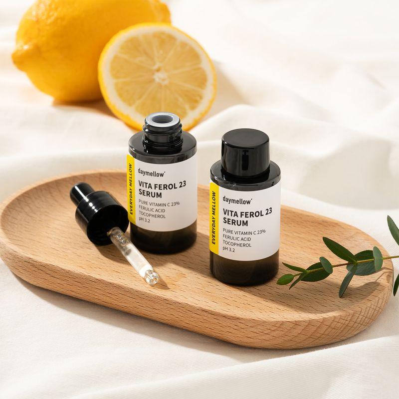 Daymellow Ampoule Serum Pure Vitamin C, Brightening for Freckles, Blemishes, Pigmentation, and Whitening, 1 Piece, 20ml