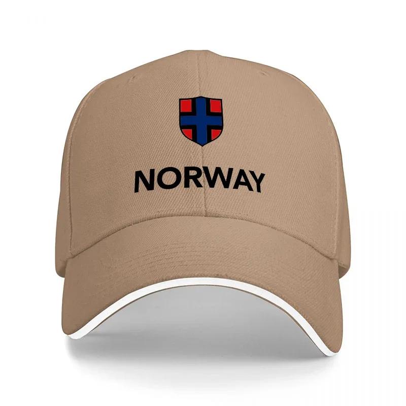 NORWAY FLAG EMBROIDERED BASEBALL CAP BLACK WITH RED BLUE CROSS DESIGN CLASSIC FIT OUTDOOR SPORTS HAT FOR Unisex AND Women