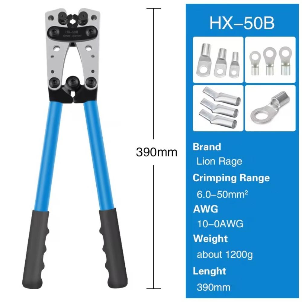 

Battery Cable Lug Cable Crimping Pliers Hand Tools Hex Crimp Tool Vehicle Bicycle Bike синій