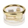 Acrylic Round Transparent Clockwork Music Box with Melody Edelweiss