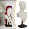 Display Model Head Mannequin Hat Stand Adjustable Height for Jewelry