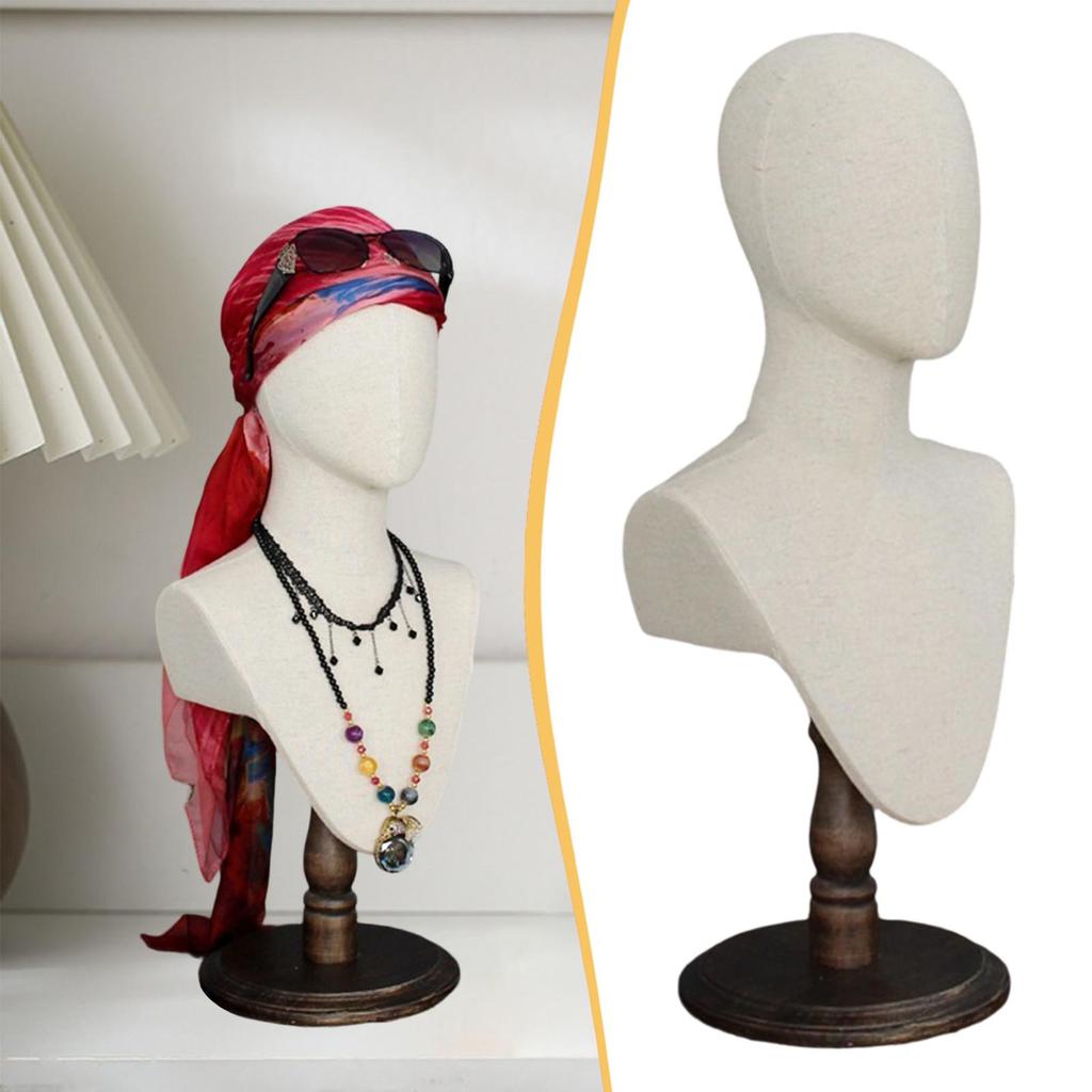 Display Model Head Mannequin Hat Stand Adjustable Height for Jewelry