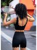Quick-Dry Breathable Padded Yoga Set: Women's Backless Sport Top Nude Feel Running & Fitness Training Suit