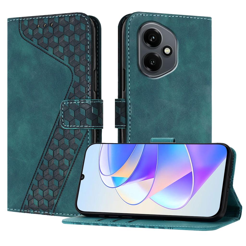 Für Honor 400 5G (Global) Lederhülle 7-förmiges Muster Brieftasche Ständer Stoßfeste Handyhülle