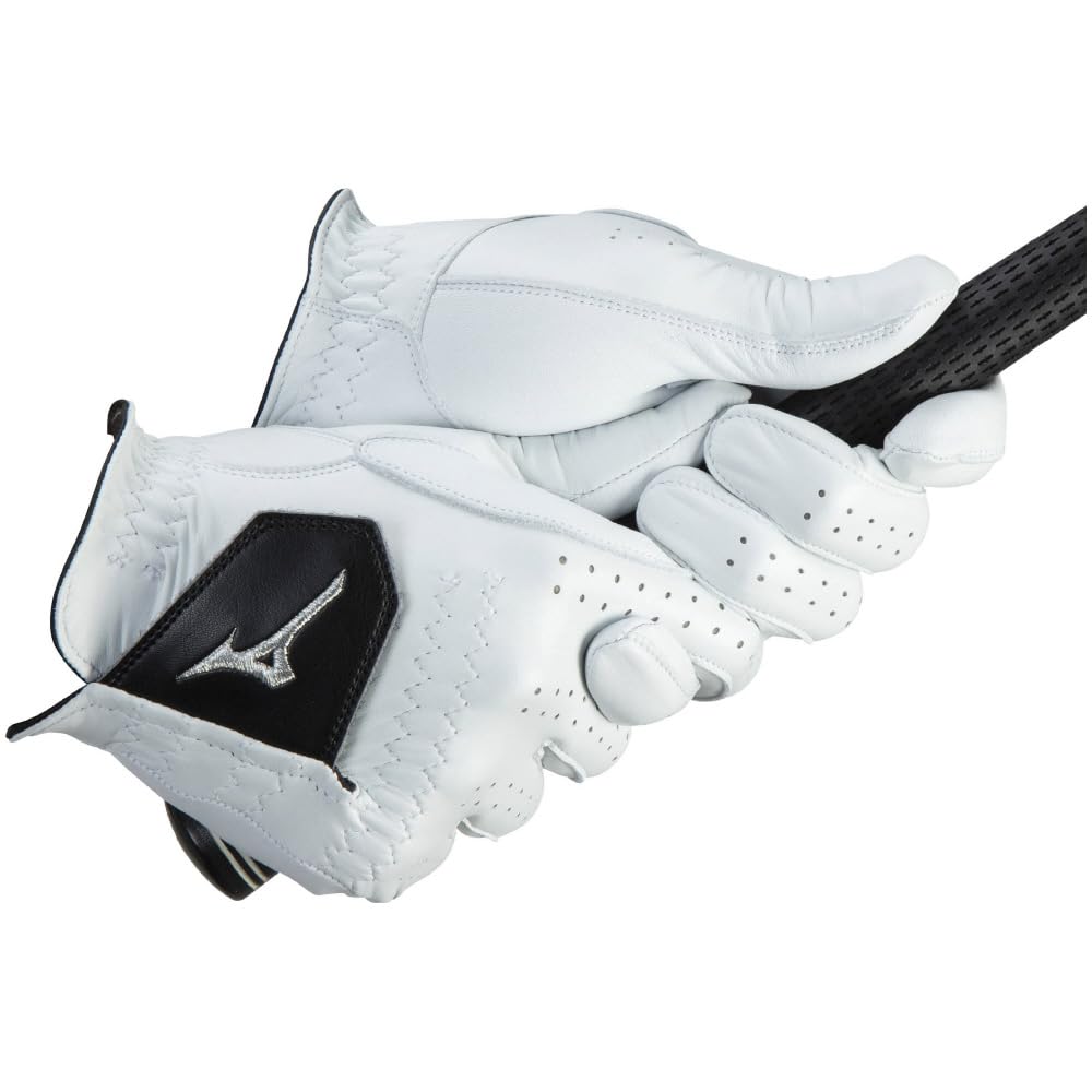 MIZUNO Kyokaku Golf Right Lambskin x 5MJMR011 Men's Glove, Hand, 0.8" 0.5" Lambskin, White, 23cm,