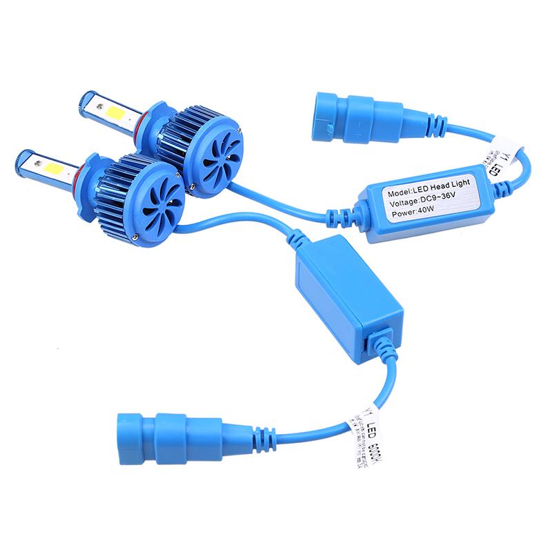 Car LED Headlight Bulb 9006 HB4 H1 H4 Hi-Lo H11 H7 H3 6000K White Beam 40W 12V 24V Universal Fog Lamp Car Accessories