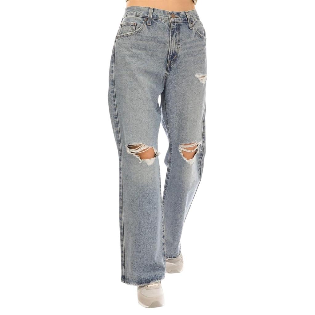 Levis Womens/Ladies Distressed Wide Leg Baggy Jeans